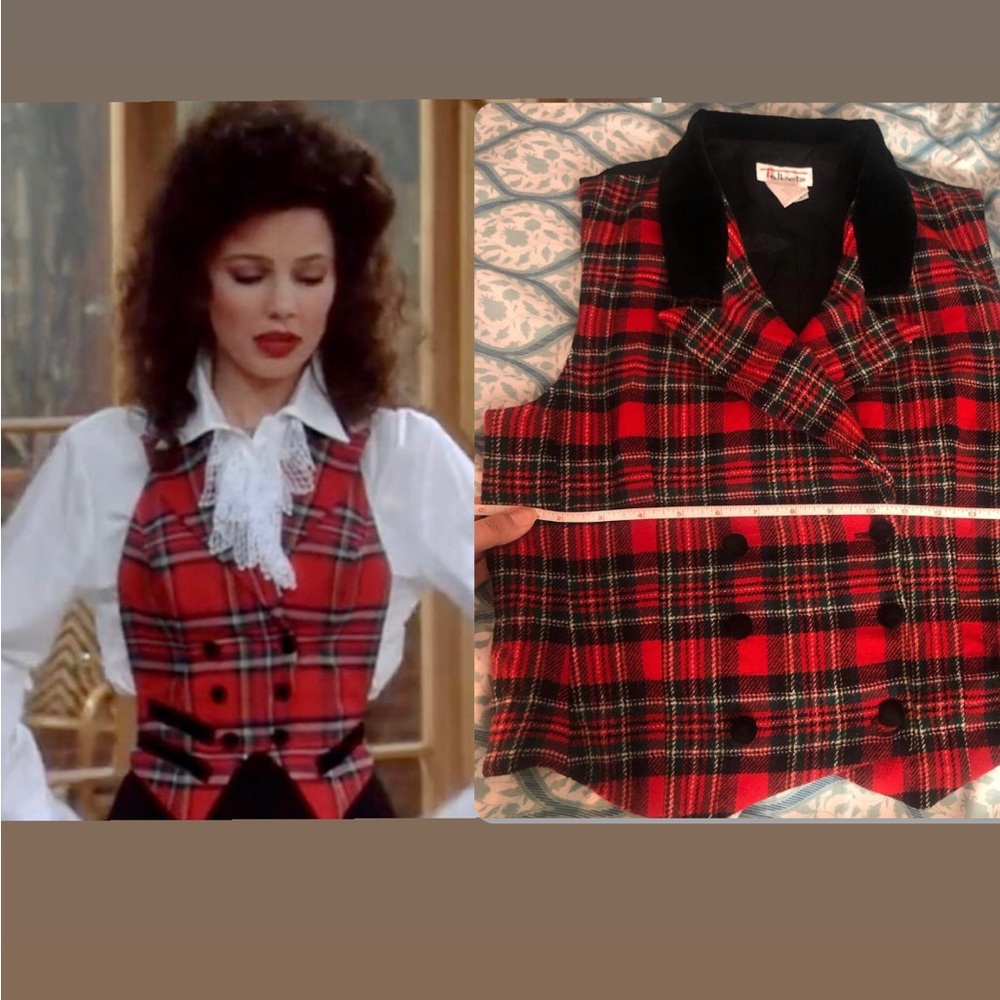 Plaid red vest